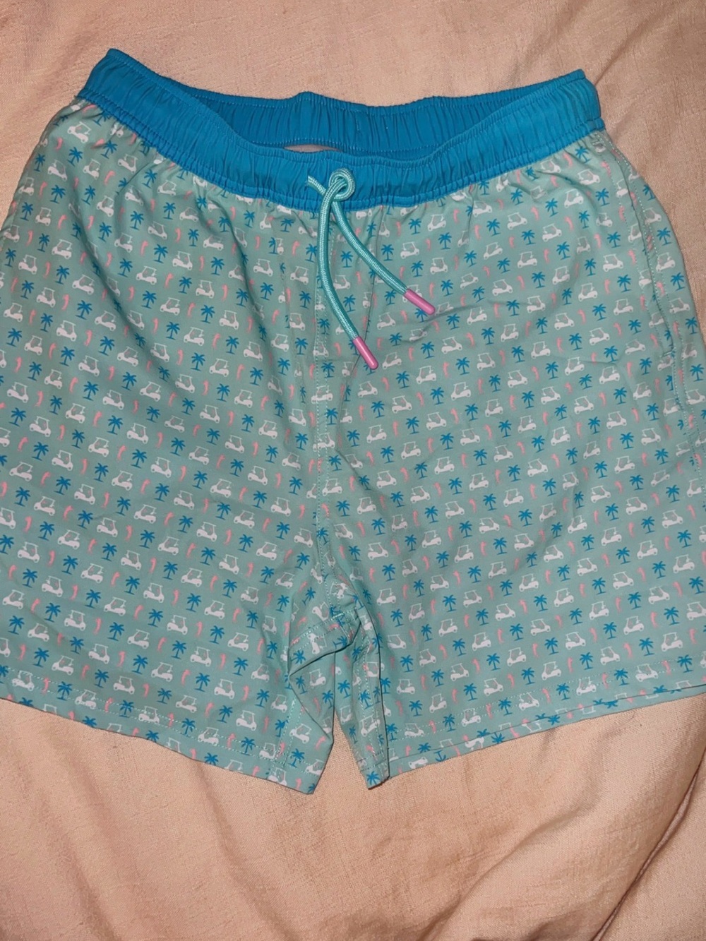 The Southern Shirt Company Light Teal Boys Par Fore Swim Trunks